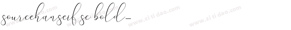 sourcehanseifsc bold字体转换